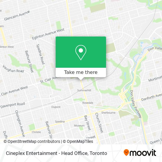 Cineplex Entertainment - Head Office map