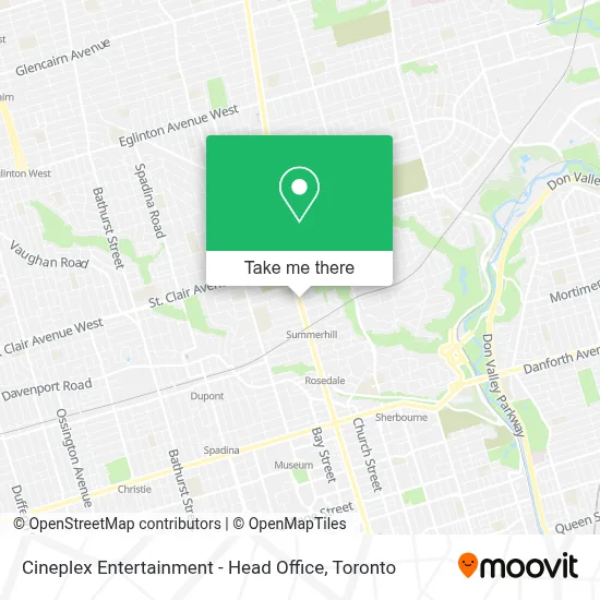 Cineplex Entertainment - Head Office map