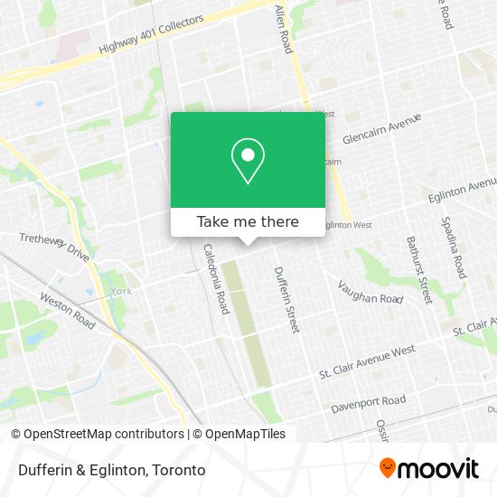 Dufferin & Eglinton map