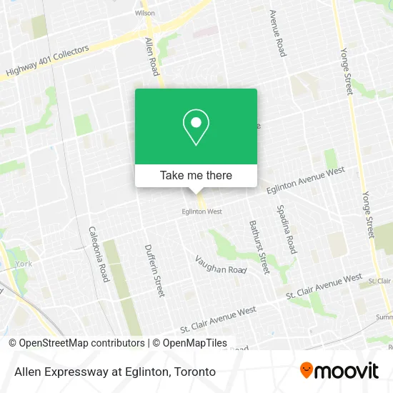 Allen Expressway at Eglinton map