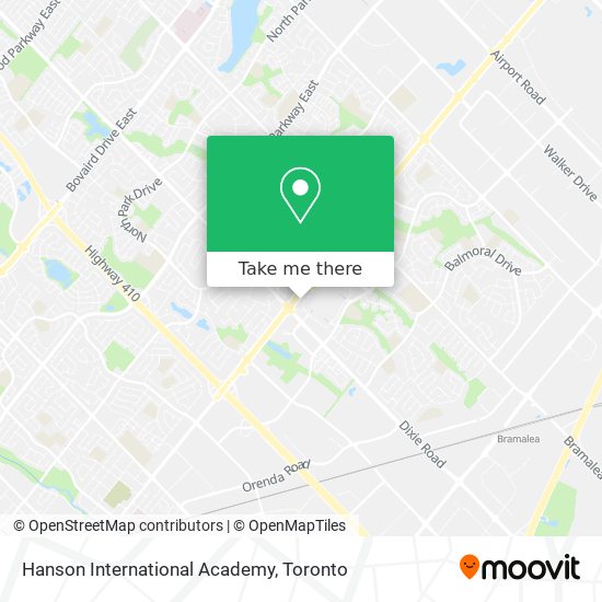 Hanson International Academy map