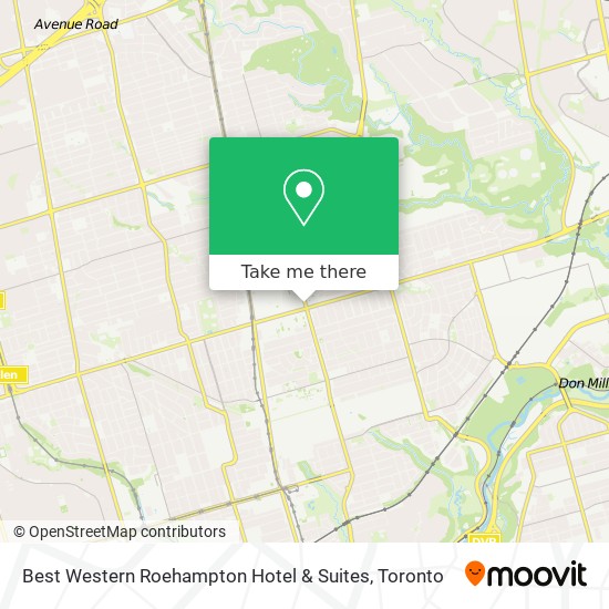 Best Western Roehampton Hotel & Suites map