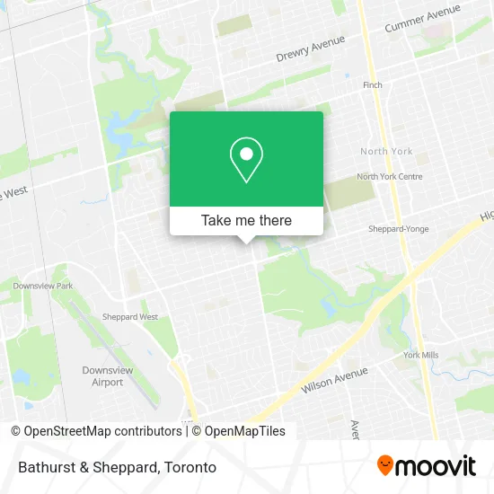 Bathurst & Sheppard map