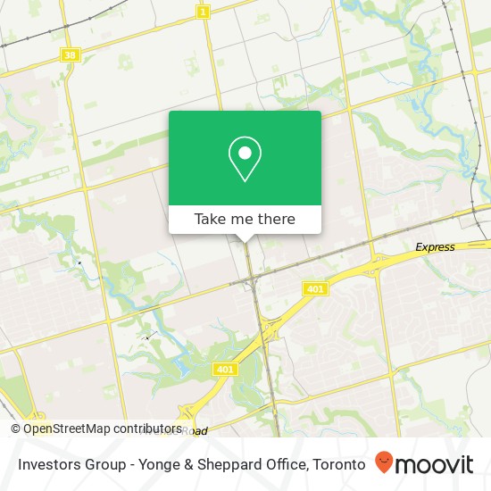 Investors Group - Yonge & Sheppard Office map