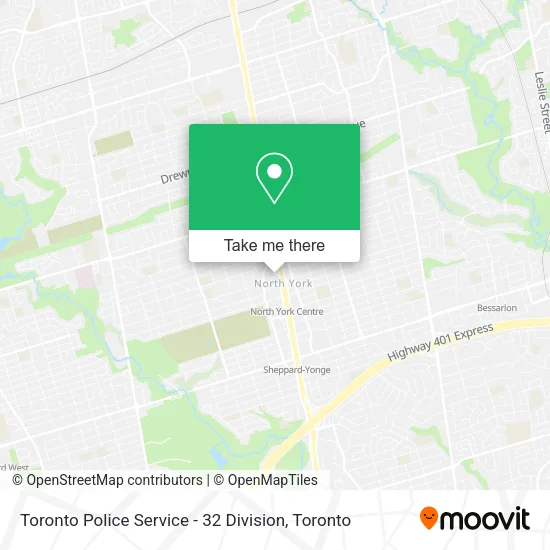 Toronto Police Service - 32 Division map