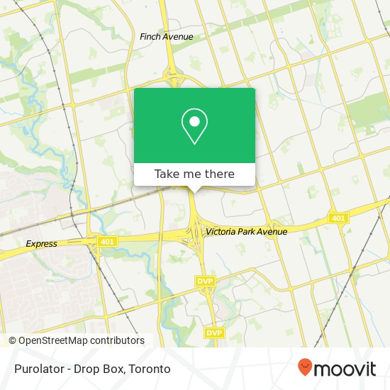 Purolator - Drop Box map