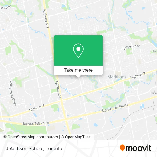 J Addison School map