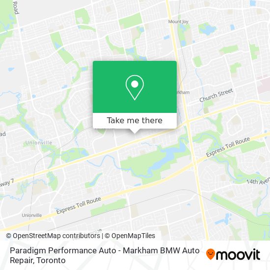 Paradigm Performance Auto - Markham BMW Auto Repair plan