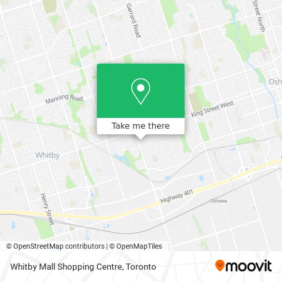 Whitby Mall Shopping Centre map