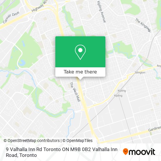 9 Valhalla Inn Rd Toronto ON M9B 0B2 Valhalla Inn Road map