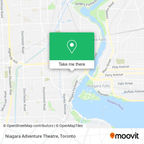 Niagara Adventure Theatre map