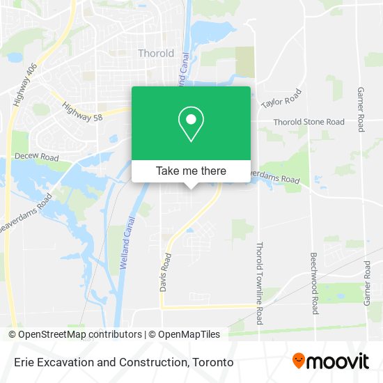 Erie Excavation and Construction map