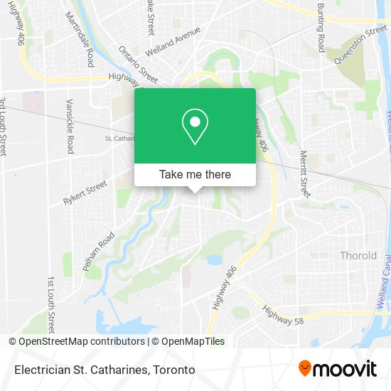 Electrician St. Catharines map