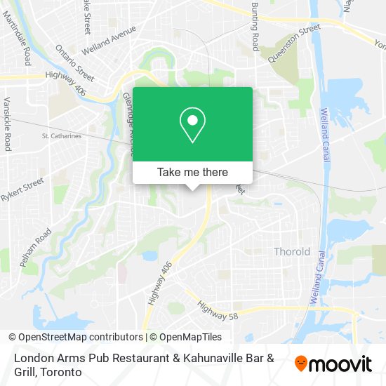 London Arms Pub Restaurant & Kahunaville Bar & Grill map
