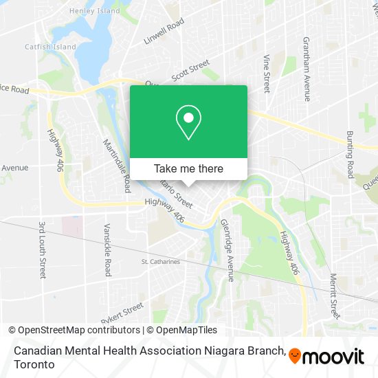 Canadian Mental Health Association Niagara Branch map