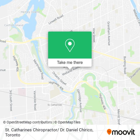 St. Catharines Chiropractor/ Dr. Daniel Chirico map