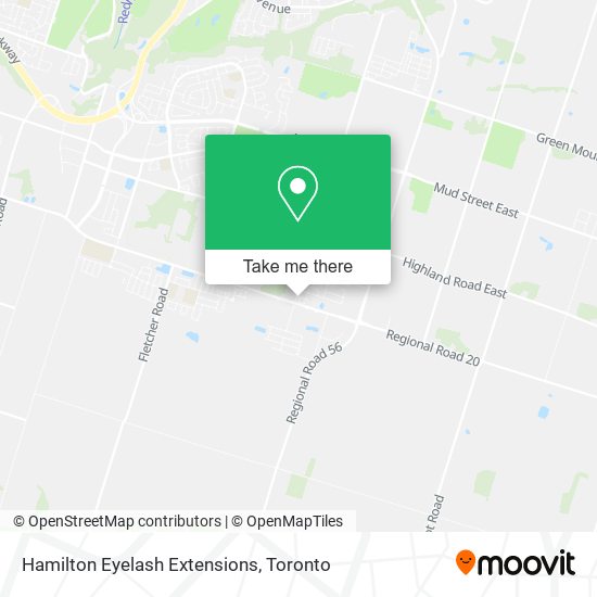 Hamilton Eyelash Extensions map