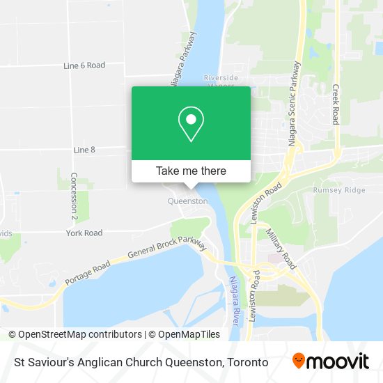 St Saviour's Anglican Church Queenston map