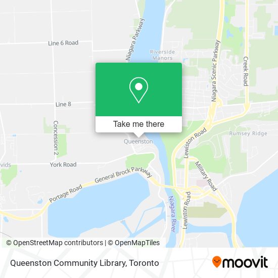 Queenston Community Library map