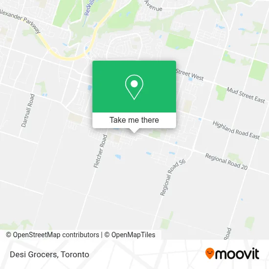 Desi Grocers map