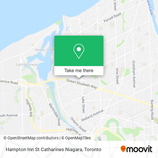Hampton Inn St Catharines Niagara map