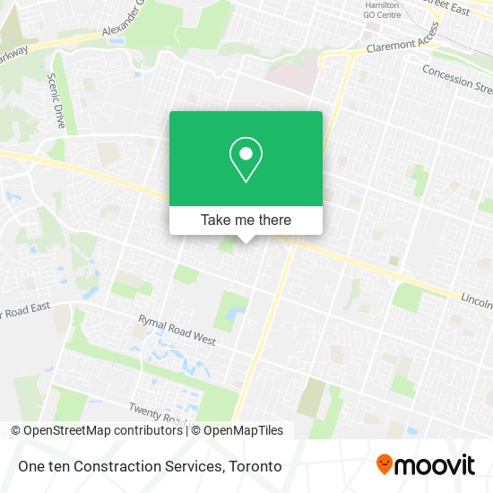 One ten Constraction Services map