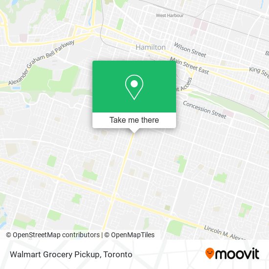 Walmart Grocery Pickup map