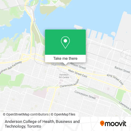 Anderson College of Health, Business and Technology map