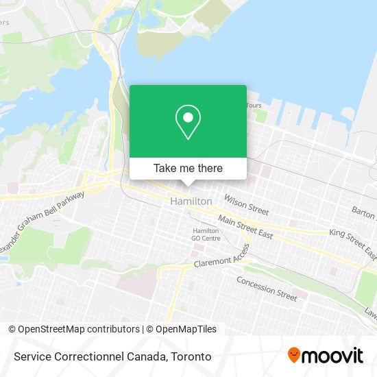 Service Correctionnel Canada map