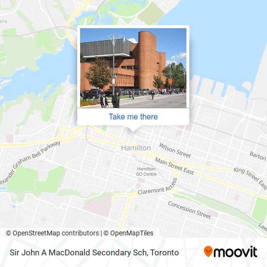 Sir John A MacDonald Secondary Sch map