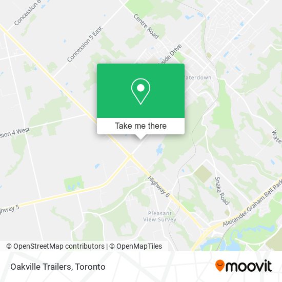 Oakville Trailers map