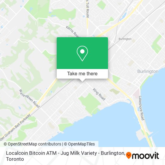 Localcoin Bitcoin ATM - Jug Milk Variety - Burlington map