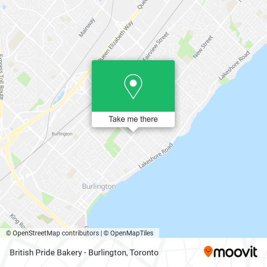 British Pride Bakery - Burlington map
