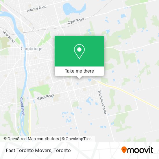 Fast Toronto Movers map