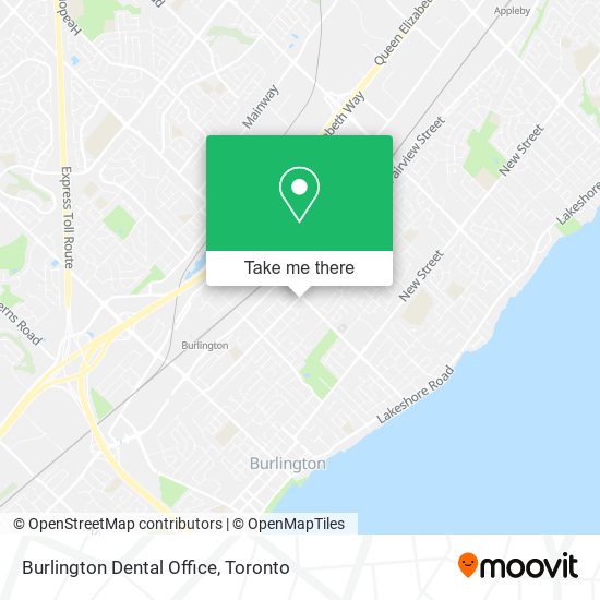 Burlington Dental Office map