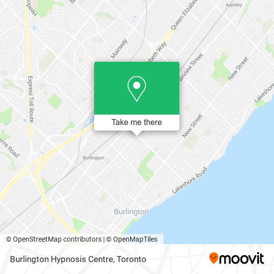 Burlington Hypnosis Centre map