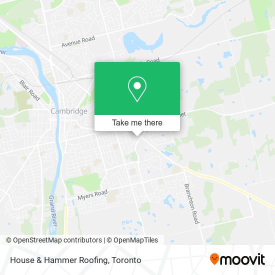House & Hammer Roofing map