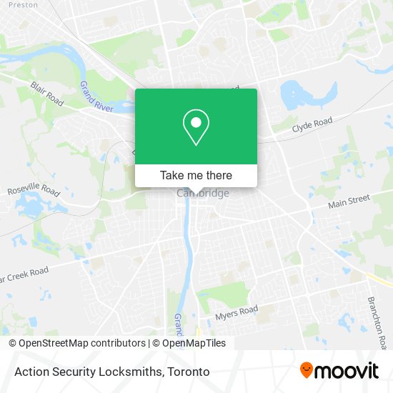 Action Security Locksmiths map