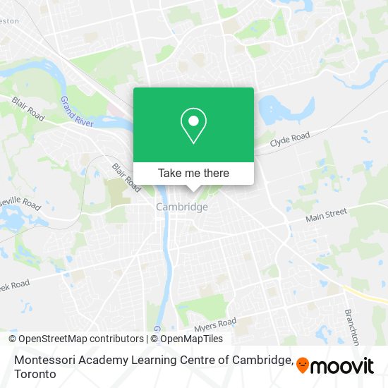 Montessori Academy Learning Centre of Cambridge map