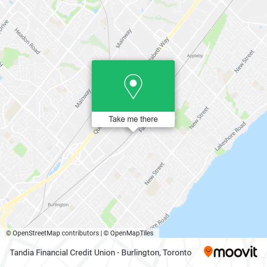 Tandia Financial Credit Union - Burlington map