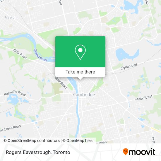Rogers Eavestrough map