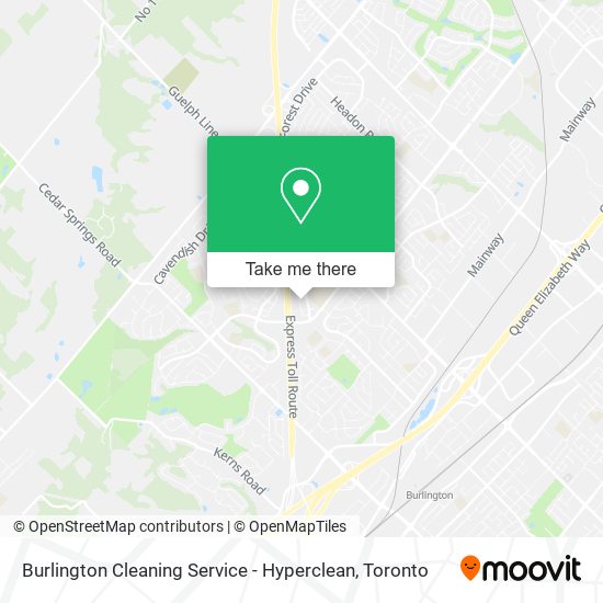 Burlington Cleaning Service - Hyperclean map