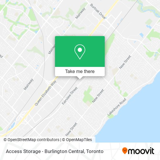 Access Storage - Burlington Central map