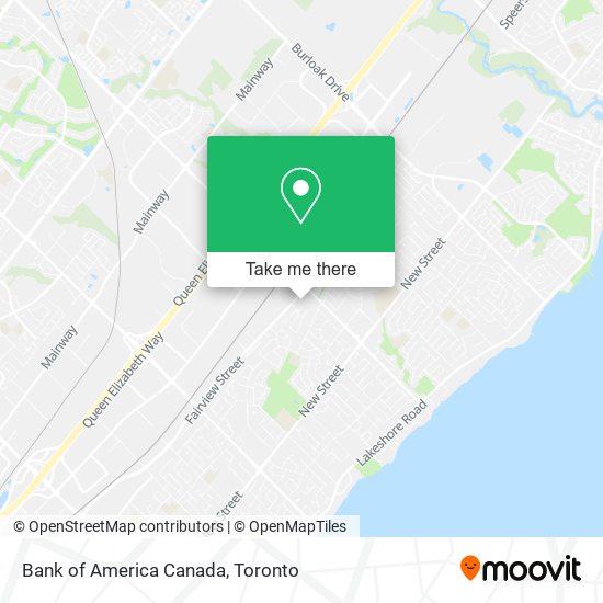 Bank of America Canada map
