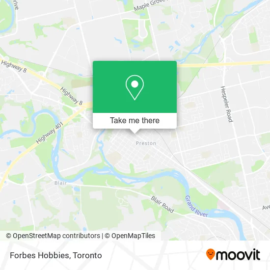Forbes Hobbies map