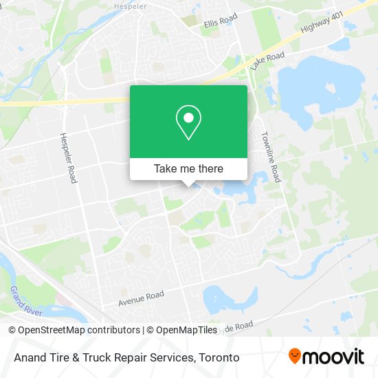 Anand Tire & Truck Repair Services map