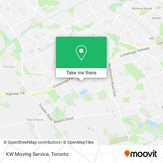 KW Moving Service map