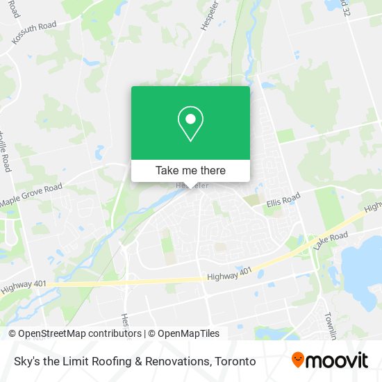 Sky's the Limit Roofing & Renovations map