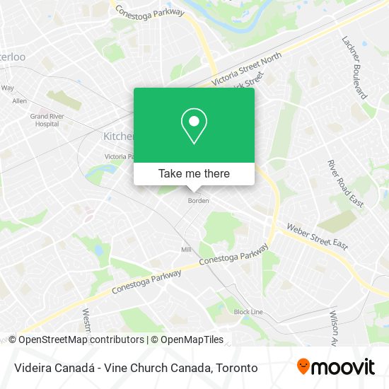 Videira Canadá - Vine Church Canada map