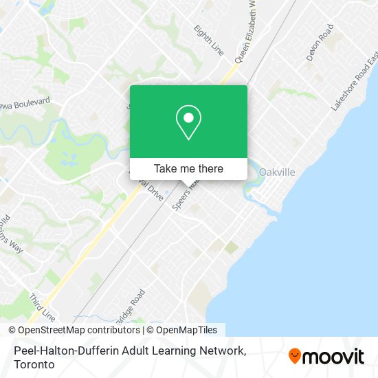 Peel-Halton-Dufferin Adult Learning Network map